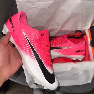 Nike Mercurial Soccer Cleats - Pink and White